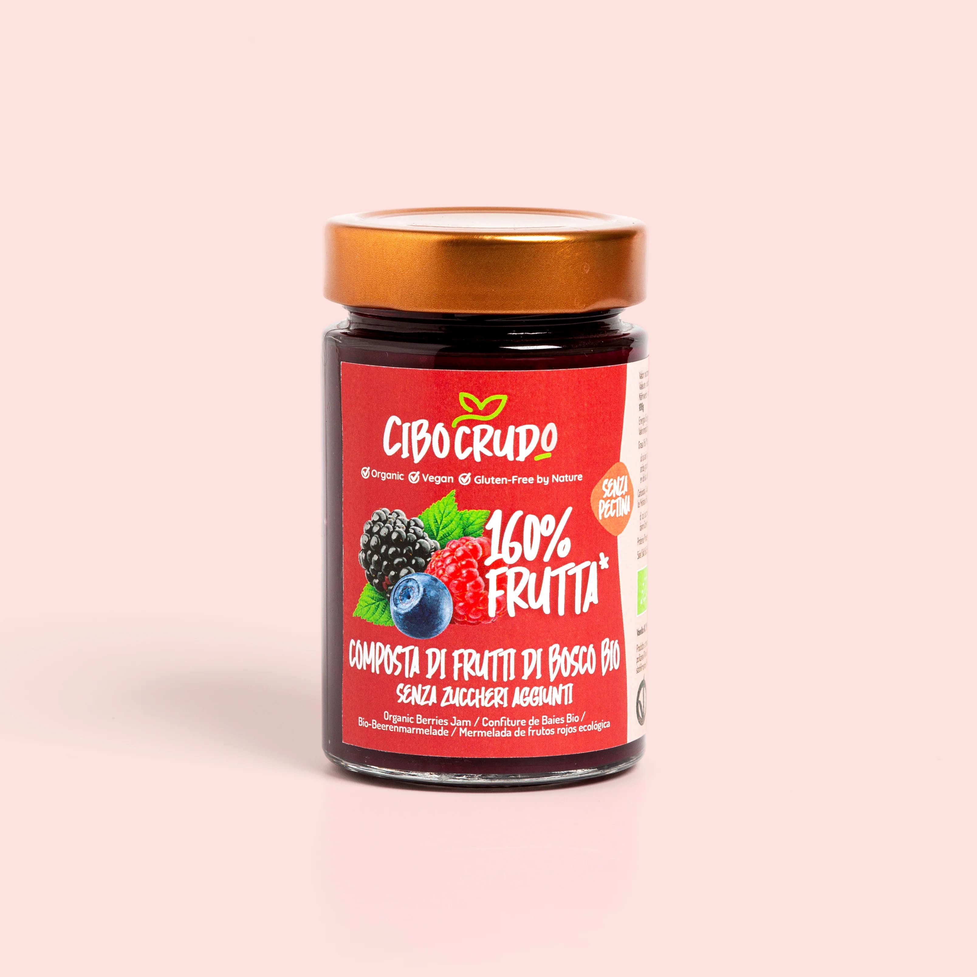 Composta di Frutti di bosco Biologica e Senza Zucchero - 210 g